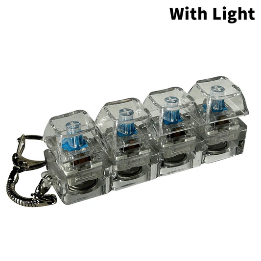 Mechanical Keyboard Keychain Clicky with LED Lights